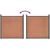 PANEL za ogradu smeđi 526 x 186 cm WPC | Shoptok.si