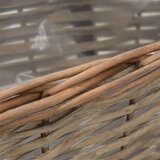 vidaXL Balkonsko cvetlično korito 2 kosa pleteno s PE obrobo 40 cm, (20618464) Cene