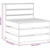  Srednja vrtna sofa od paleta od sivo impregnirane borovine | shoptok.hr