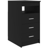 Furnova Omarica s predali črna 40x50x76 cm konstruiran les, (21956260) | Shoptok.si