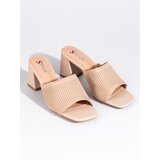 SHELOVET Textile women's flip-flops on the post beige | Shoptok.si