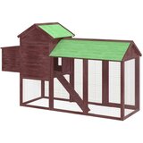vidaXL Kokošnjak mocha 193x65x117 cm trdna borovina | Shoptok.si