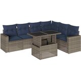 vidaXL 7-delni vrtni komplet sedežnih garnitur z blazinami siv poli ratan, (5000294334) | Shoptok.si