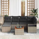  Sjedeća garnitura za vrt 7 kom. Siva poliratan 232 x 122 x 69 cm | shoptok.hr