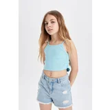 Defacto Girl's Crew Neck Basic Tank Top