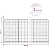  Gabion s žicom debljine 3,5 mm i mrežom 10x10 cm 1000x30x150 cm | shoptok.hr