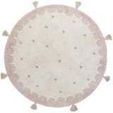 Nattiot Ružičasto-krem ručni pamučni tepih Mallen, ø 110 cm | Shoptok.si