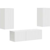  Set omare za televizijo na steni 4 pcs Visok sijaj bela, (5000132395) | Shoptok.si