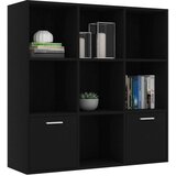 vidaXL Knjižna omara črna 98x30x98 cm iverna plošča | Shoptok.si