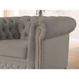 Ropez Siv žameten Chesterfield fotelj York Blik – | Shoptok.si