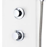 PANEL za tuš enota aluminij 20x44x130 cm bel | Shoptok.si