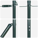  Ograjni stebri Komplet 52 Zelena Beton, Jeklo 3.2 x 3.2 x 83.5 cm | Shoptok.si