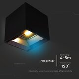  LED solarno zidno svetlo sa senzorom LED/9W/3,7V 3000/4000/5000K IP65 crna | Eponuda.com