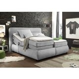 Esposa POSTELJA BOXSPRING 180 cm x 200 cm , tekstil srebrne barve | Shoptok.si
