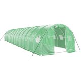vidaXL Staklenik s čeličnim okvirom zeleni 42 m² 14 x 3 x 2 m | shoptok.hr