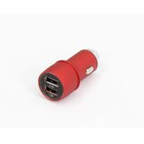 E-green punjač za auto 2xUSB port 5V 3.1A crveni