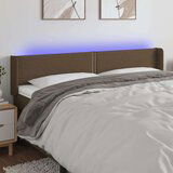  Posteljno vzglavje temno rjavo 183x16x78/88 cm blago, (20933174) | Shoptok.si