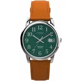 Timex Ročna ura Easy Reader Classic TW2W54600 Green/Brown