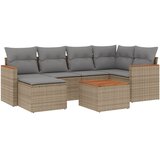  7-dijelni set vrtnih sofa od poliratana s jastucima bež | shoptok.hr