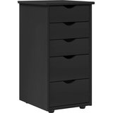  Cabinet Crna 34 x 39 x 61,5 cm Čvrsto borovo drvo | shoptok.hr