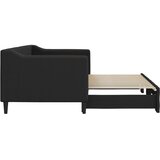  Dnevni krevet na razvlačenje crni 80 x 200 cm od tkanine | shoptok.hr