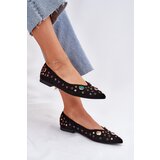 Boto Women's Ballerinas Decorated With Crystals Black Valena | Shoptok.si