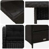 Vanjski set za objedovanje 5 pcs Crna poliratan | shoptok.hr
