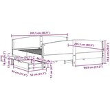 vidaXL Posteljni okvir brez vzmetnice 200x200 cm trdna borovina | Shoptok.si