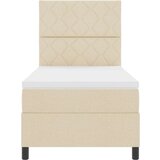 vidaXL krevet s kutijom proljeća i madracem bež 90x200 cm tkanina | shoptok.hr