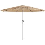  Vrtni suncobran LED s čeličnom šipkom smeđi 324x324x247 cm | shoptok.hr