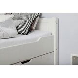 MID.YOU Postelja S Predalom Leni, 140x200, Bor, Bela, Masivno | Shoptok.si