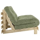 Karup Zelena raztegljiva sedežna garnitura iz rebrastega žameta 140 cm Roots – | Shoptok.si
