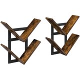  Floating polica za zid 2 kom. Dimljeni hrast 43 x 15 x 47 cm - Dimljeni hrast 2 | shoptok.hr