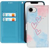AVIZAR Ohišje za iPhone 16 Heart s trakom in držalom za kartice, Modro / Roza, (5000014884) | Shoptok.si