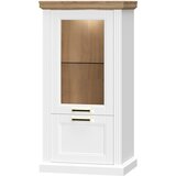 Jela Jagodina vitrina TARA-V2S - kolekcija tara - pacifik orah/bela mat lak/bela - 66x132x48cm | Eponuda.com