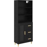 vidaXL Visok predalnik 2 pcs Črna Orehovina 69,5 x 34 x 180 cm, (5000108414) | Shoptok.si