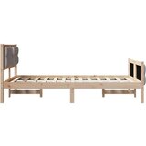  Okvir za krevet Sivo-smeđa 120 x 190 cm tkanina | shoptok.hr