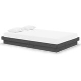 Furnova Posteljni okvir siv iz trdnega lesa 120x190 cm, (21943243) | Shoptok.si