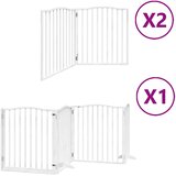  Vrata za pse s vratašcima 8 panela sklopiva 640 cm drvo topole Bijela 80 x 90 x 2 cm | Shoptok.si
