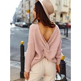 Cocomore Sweater with a deep slit on the back pink