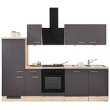 Flex-Well Kuhinjski Blok Milano Brez Aparatov, Antracit, Hrast | Shoptok.si