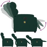  Masažni naslonjač na podizanje tamnozeleni baršunasti | shoptok.hr