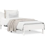 Furnova Posteljni okvir brez vzmetnice bel 90x200 cm trdna borovina, (21937872) | Shoptok.si