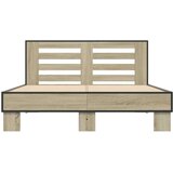 vidaXL Okvir za krevet boja hrasta 140x190cm konstruirano drvo i metal | shoptok.hr