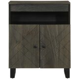  Komoda crna 60x33x75 cm Puno drvo Mango Slike