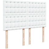 vidaXL box spring postelja z vzmetnico bel 140x190 cm umetno usnje, (21309910) | Shoptok.si