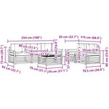  Set vanjskih sofa 6 kom. Prirodna i antracit | shoptok.hr