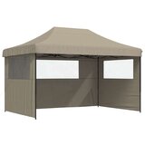 Šator za svadbe - šator za zabave Sivo-smeđa 292 x 440 x 315 cm Oxford tkanina - Sivo-smeđa s dvije bočne zidove Da | shoptok.hr