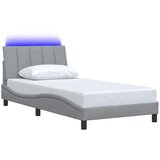  Okvir kreveta bez madraca Hanko svjetlosivi 100x200 cm od tkanine | shoptok.hr