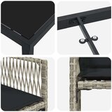  Vrtni set za objed 9 pcs Svijetlo siva poliratan | shoptok.hr